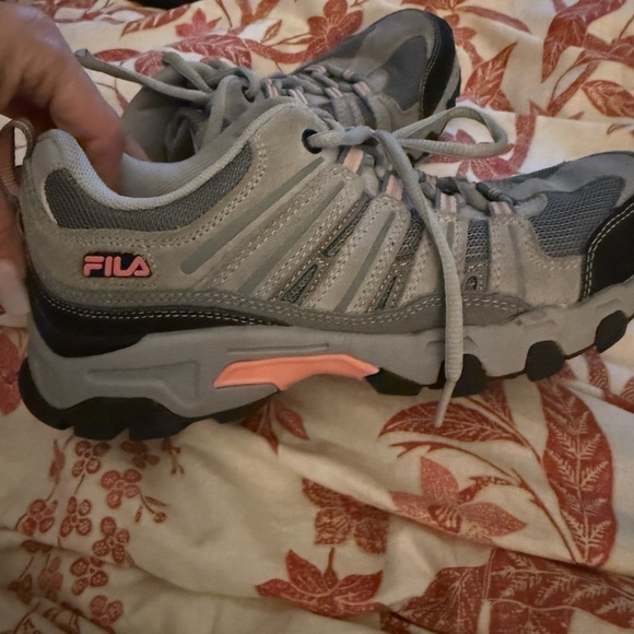 Fila Women's Athletic Shoes in Gray and Coral - Picture 6 of 6